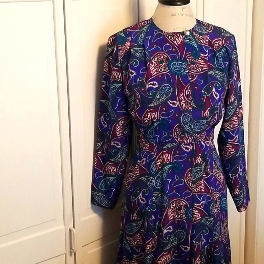 Vtg 90s Liz Claiborne Dress - Picture 3 of 11